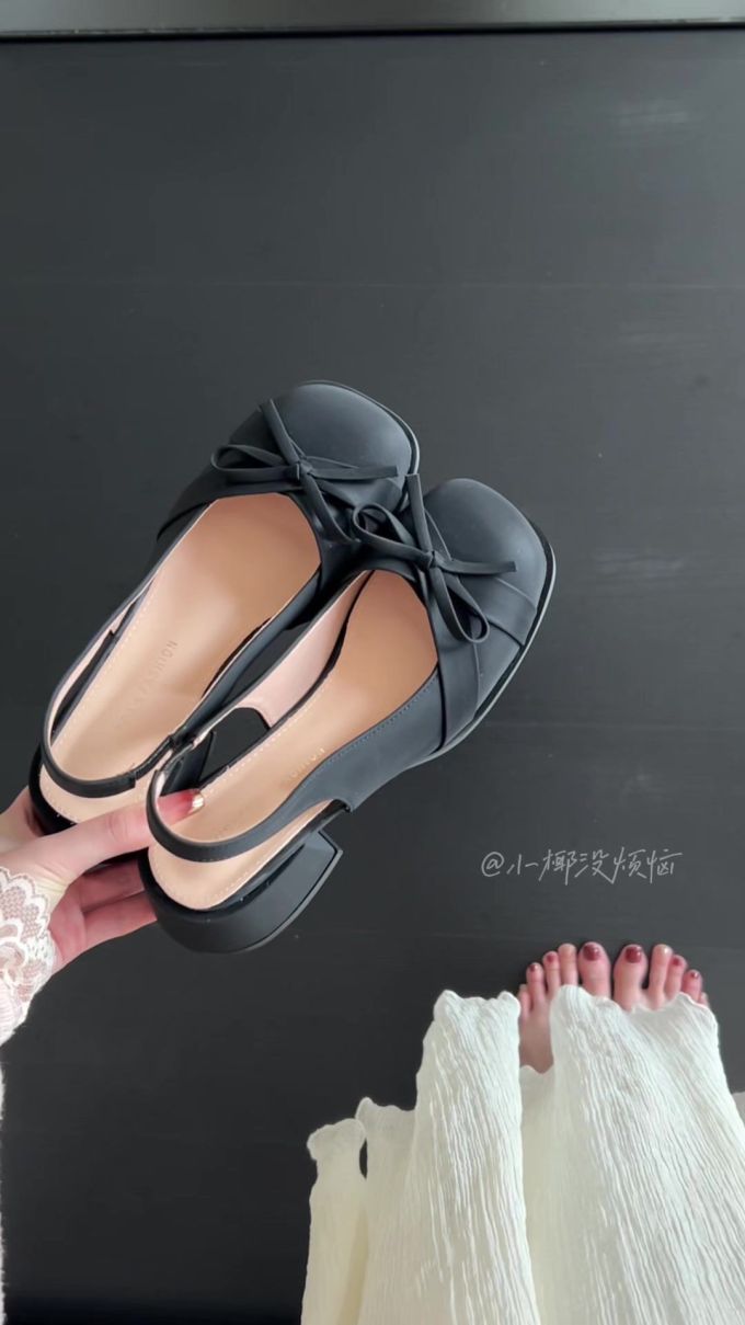 圆头 低帮 浅口鞋 皮革 