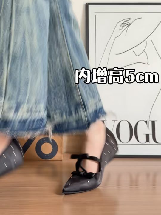 尖头 浅口鞋 皮革 