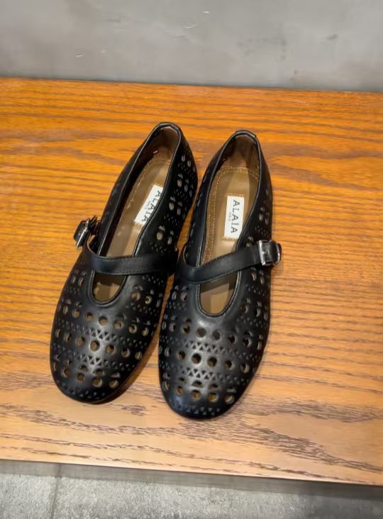 圆头 袢扣 中口鞋 皮革 