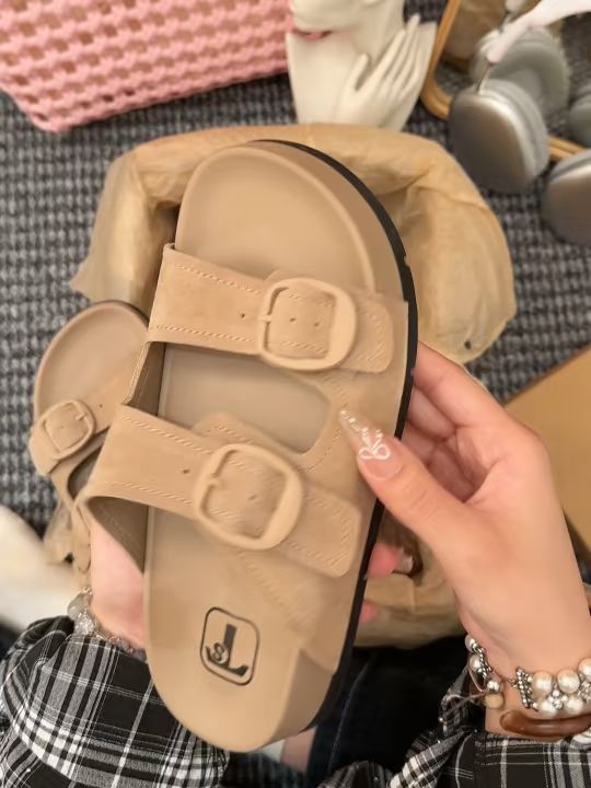 无帮 袢扣 皮革 