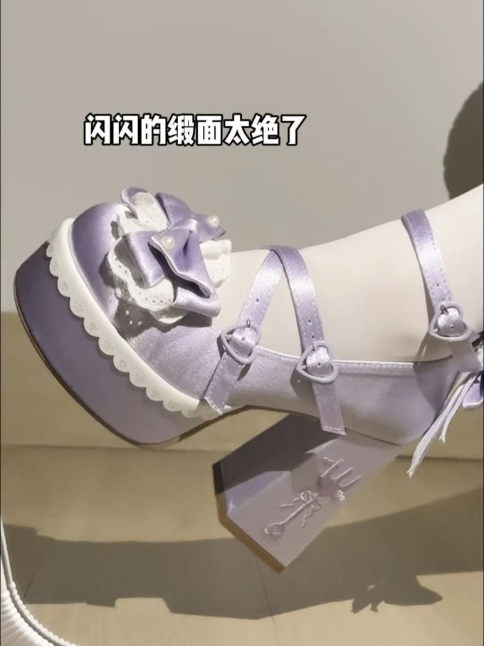 厚底 圆头 浅口鞋 皮革