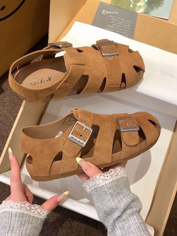 低帮 袢扣 皮革 