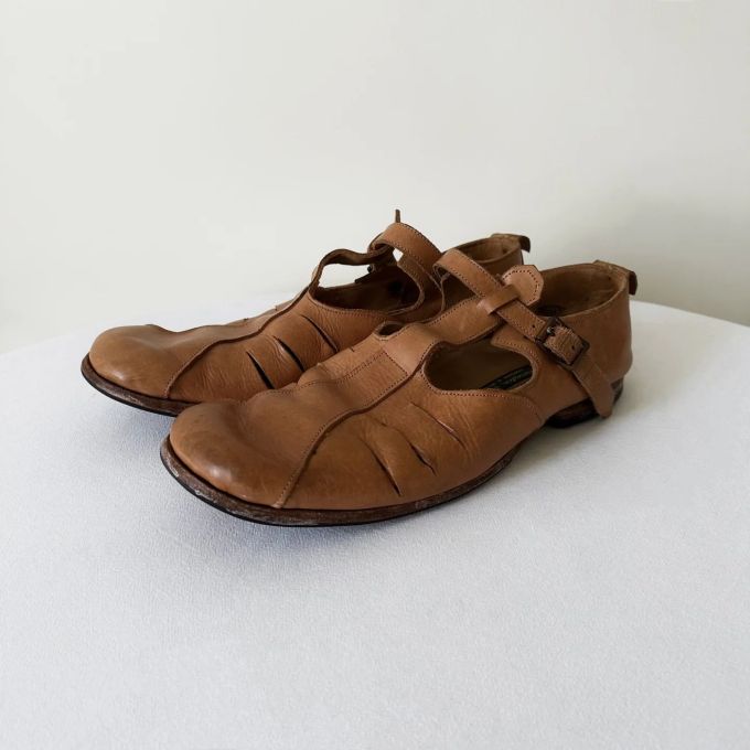 无帮 中口鞋 皮革 
