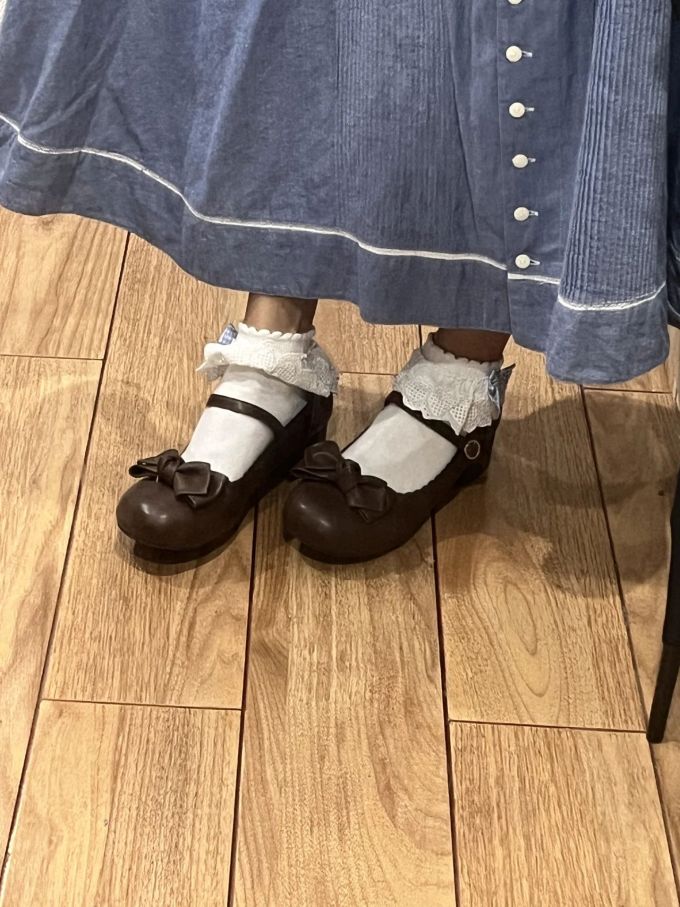 圆头 中口鞋 皮革 