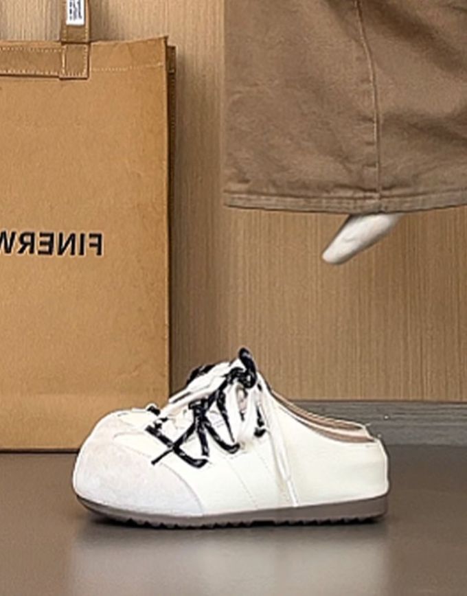 平底 无帮 系带 