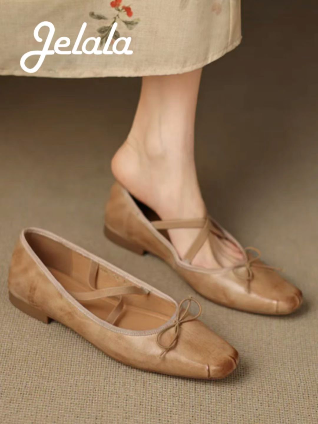 圆头 一脚蹬 浅口鞋 皮革  - VALI鞋履AI设计主图