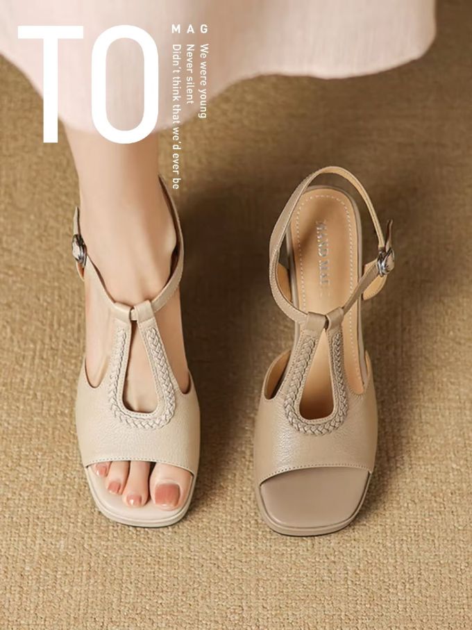 无帮 袢扣 皮革 