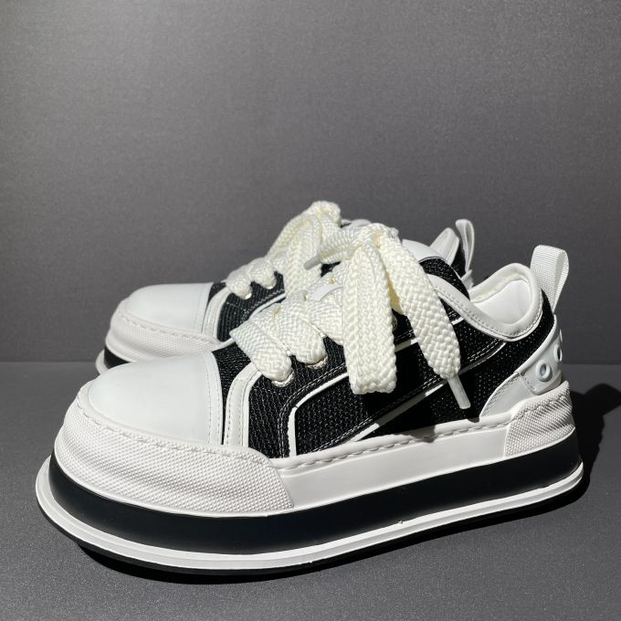 低帮 系带 布面 