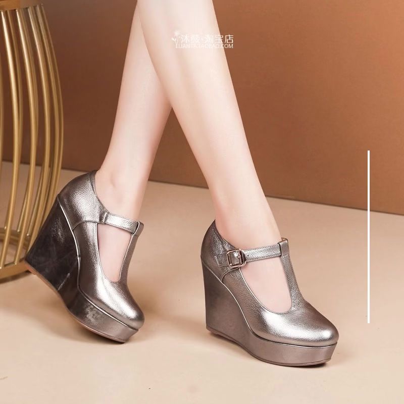 坡跟 低帮 中口鞋 皮革  - VALI鞋履AI设计主图