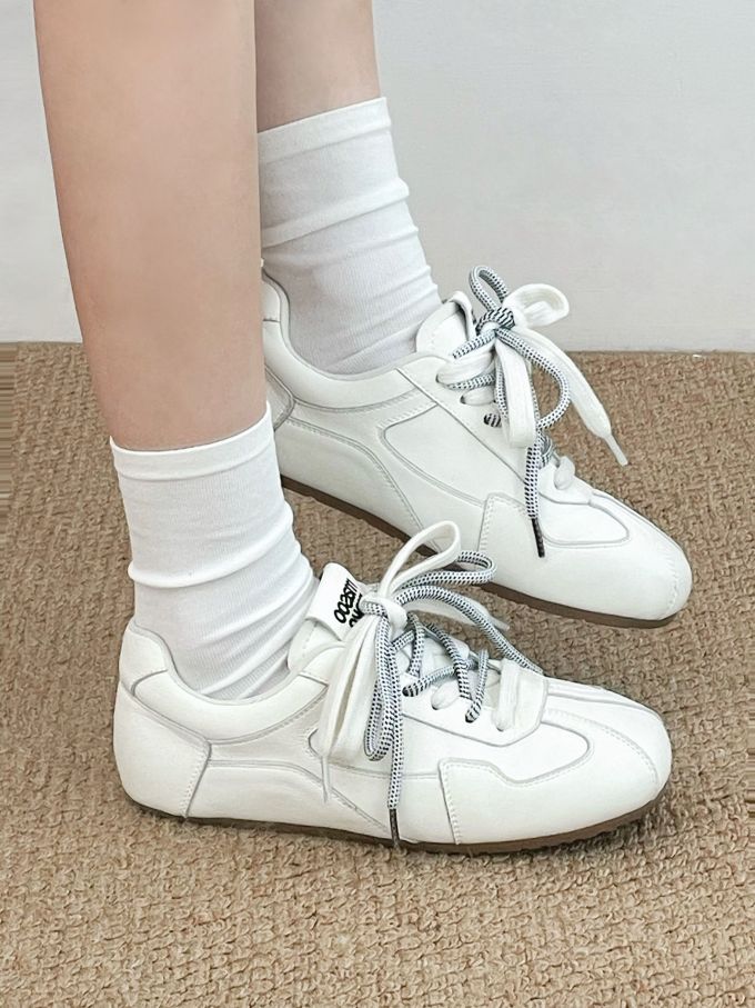 低帮 系带 皮革 