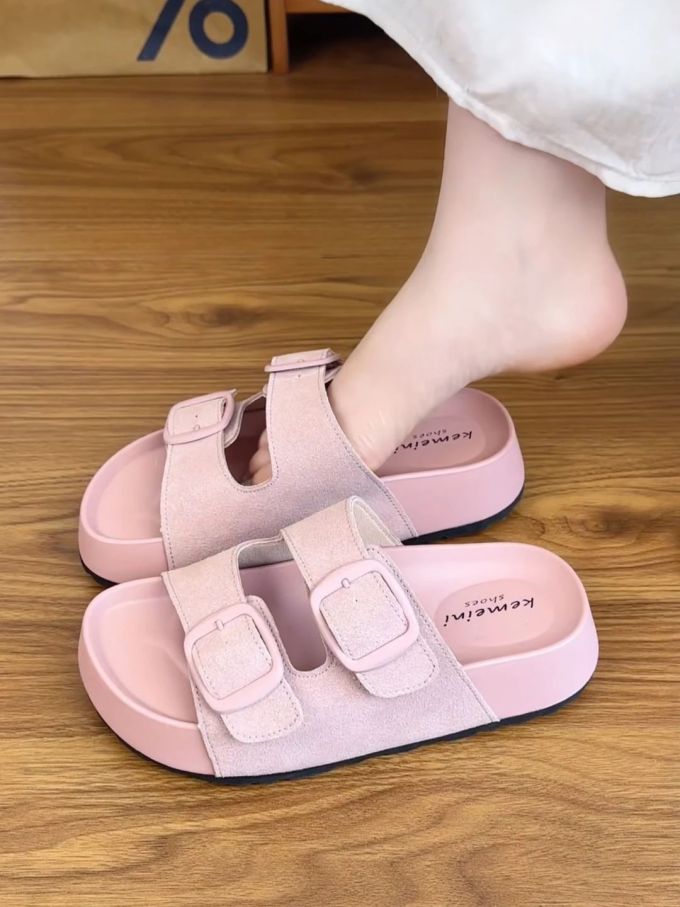 无帮 袢扣 皮革 