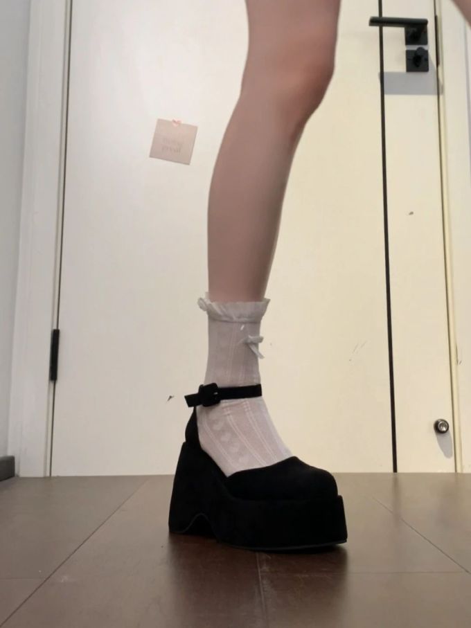 厚底 皮革 
