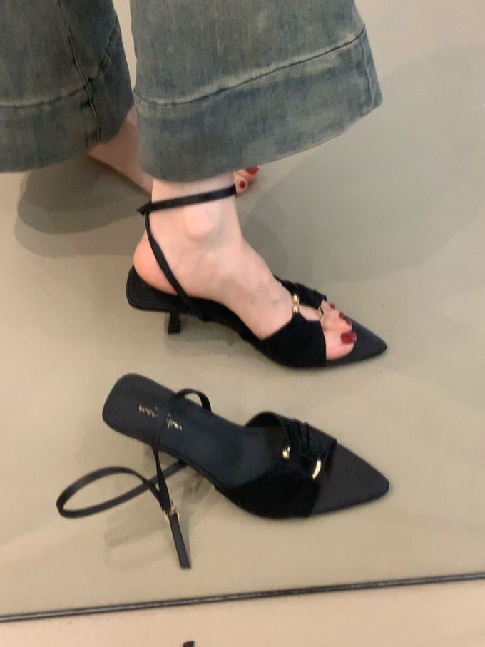 中跟 粗跟 无帮 