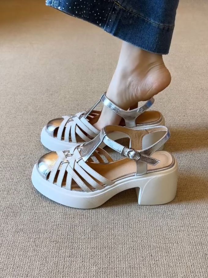 无帮 袢扣 皮革 
