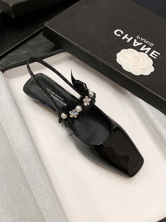 方头 中口鞋 皮革 