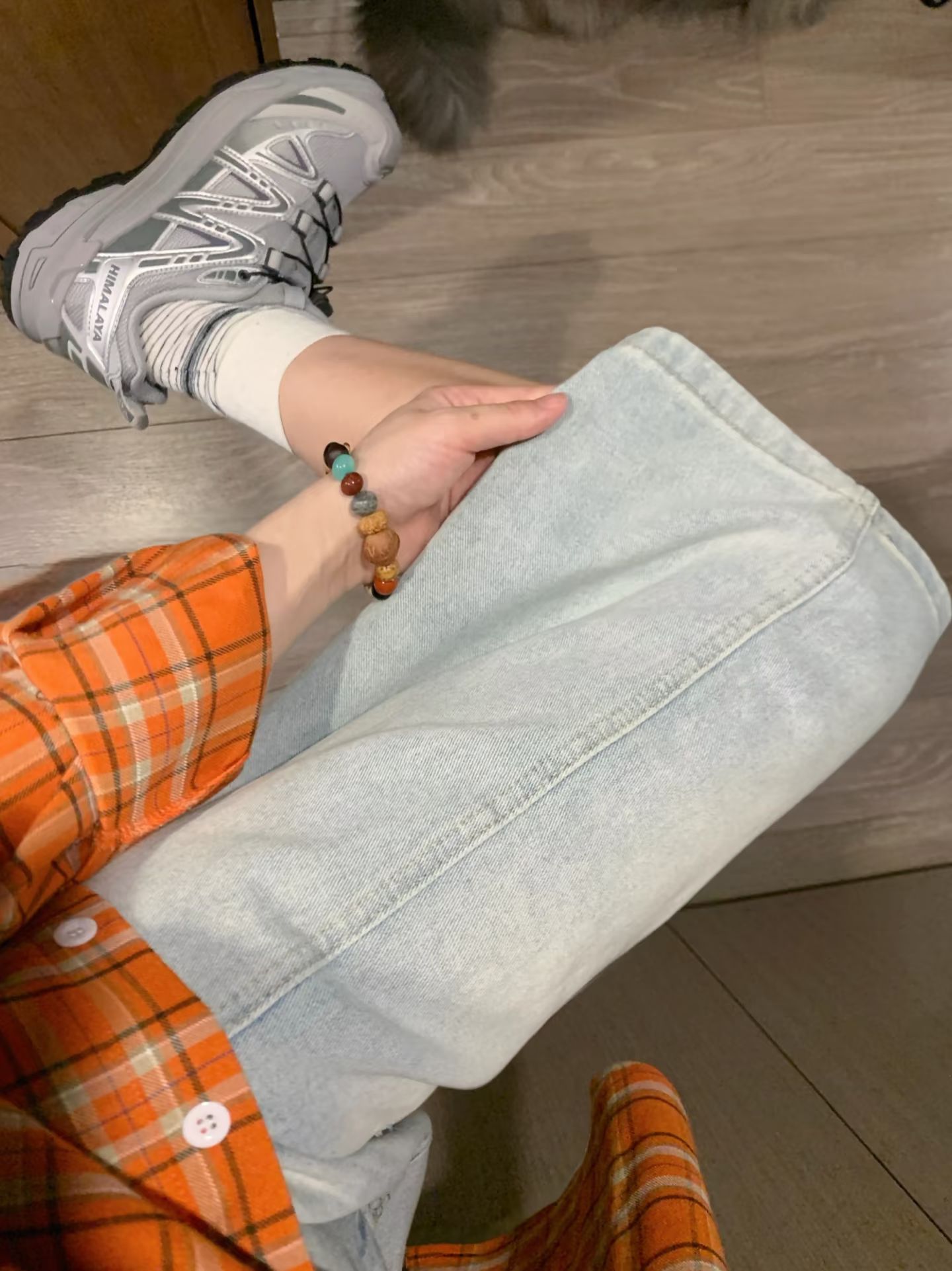 牛仔面料 洗水 月光灰色  - VALI鞋履AI设计主图