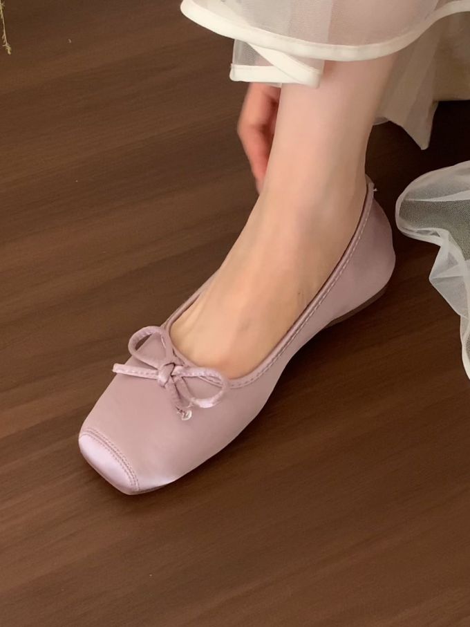 方头 一脚蹬 中口鞋 皮革
