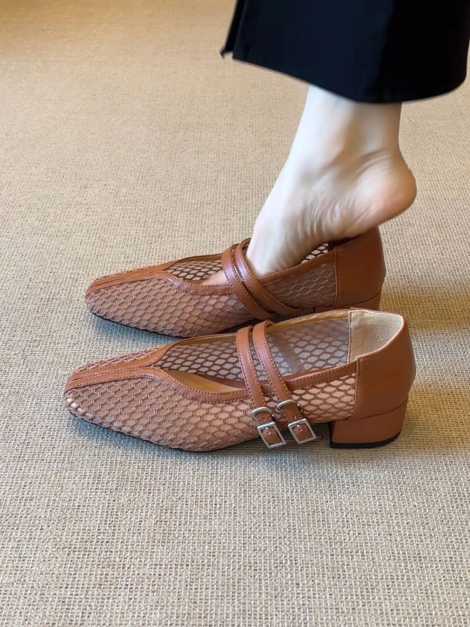 袢扣 中口鞋 皮革 