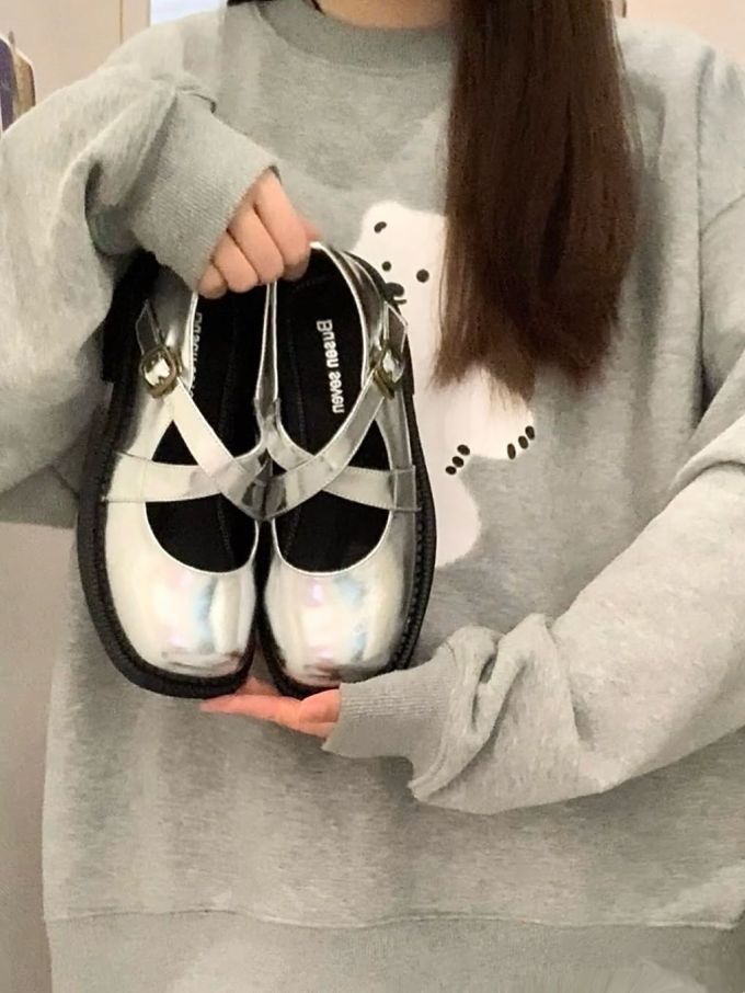 袢扣 中口鞋 皮革 