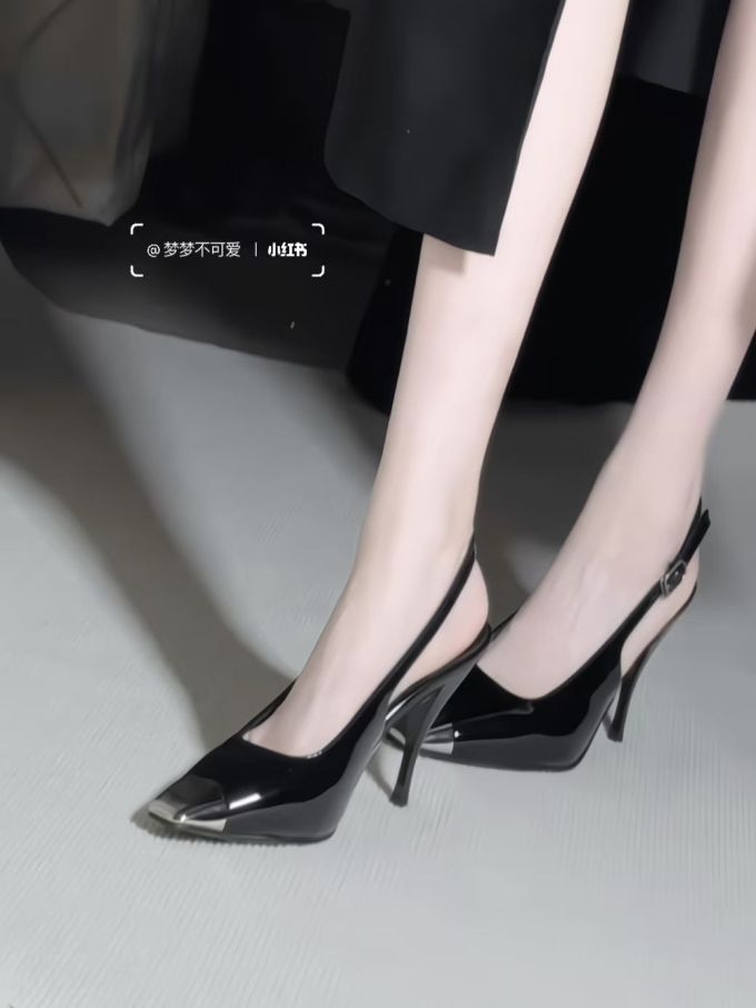 中跟 细跟 方头 低帮 浅口鞋 皮革 