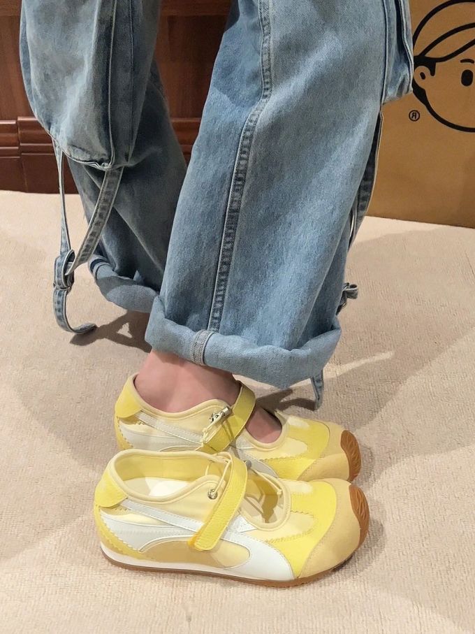 圆头 中口鞋 布面 