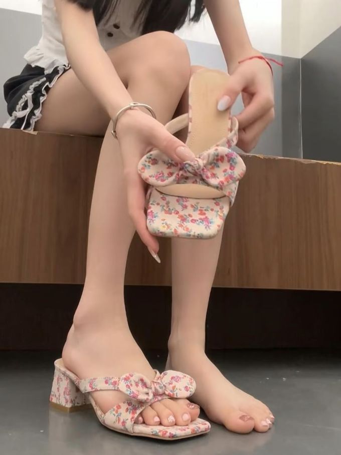 中跟 粗跟 无帮