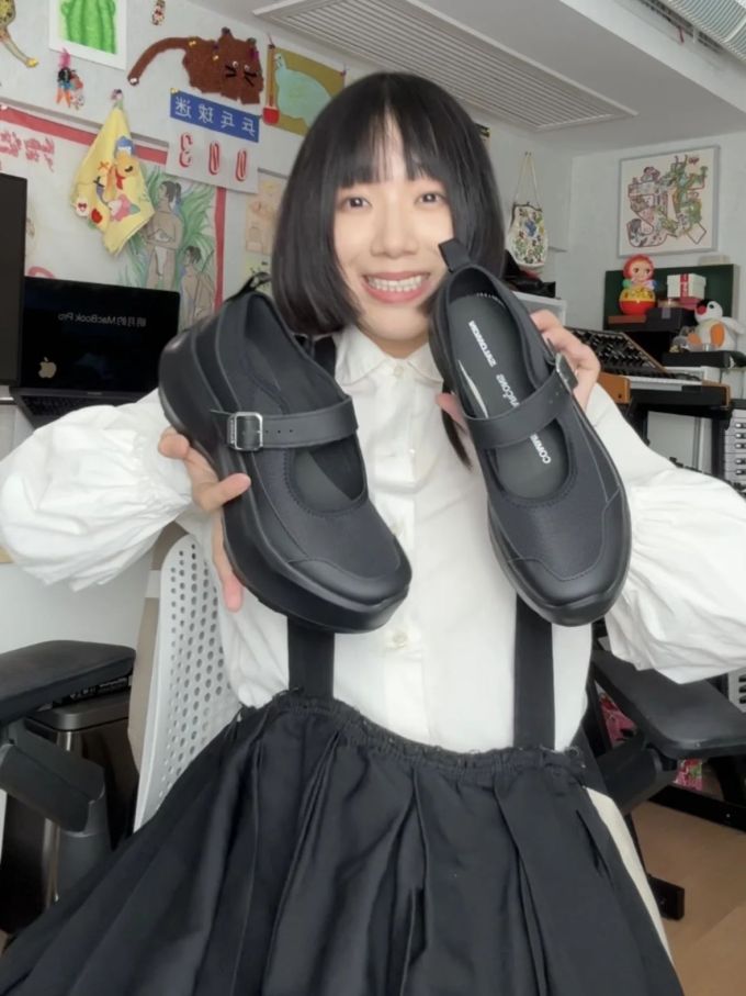 袢扣 中口鞋 皮革 