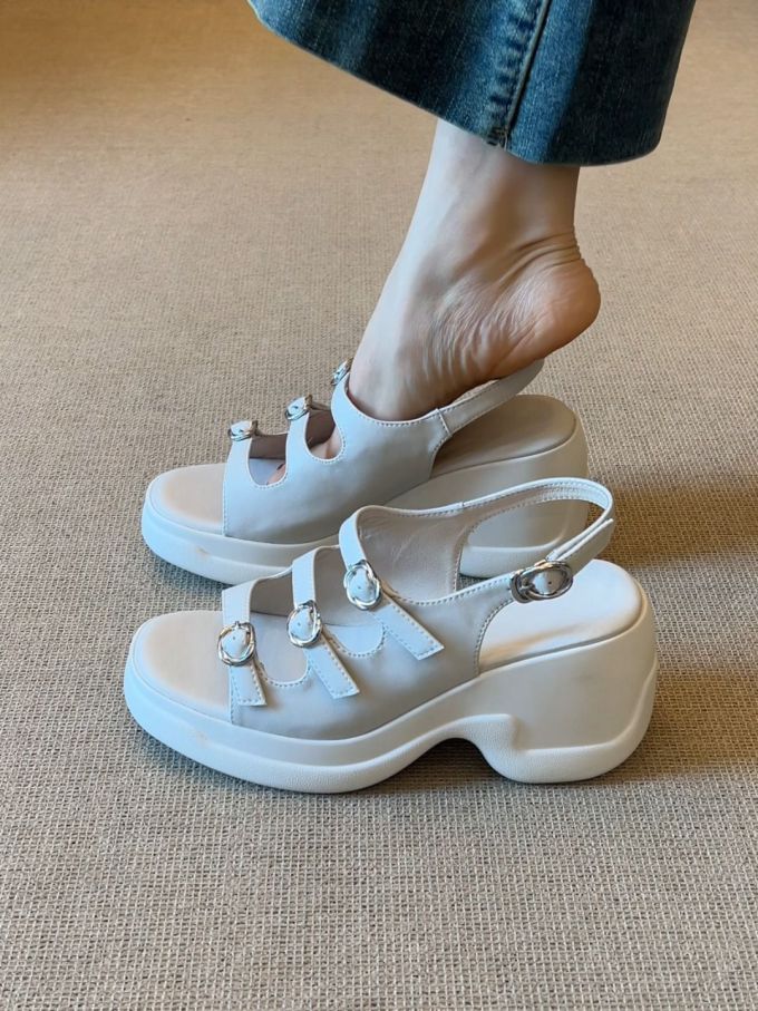 无帮 袢扣 皮革 