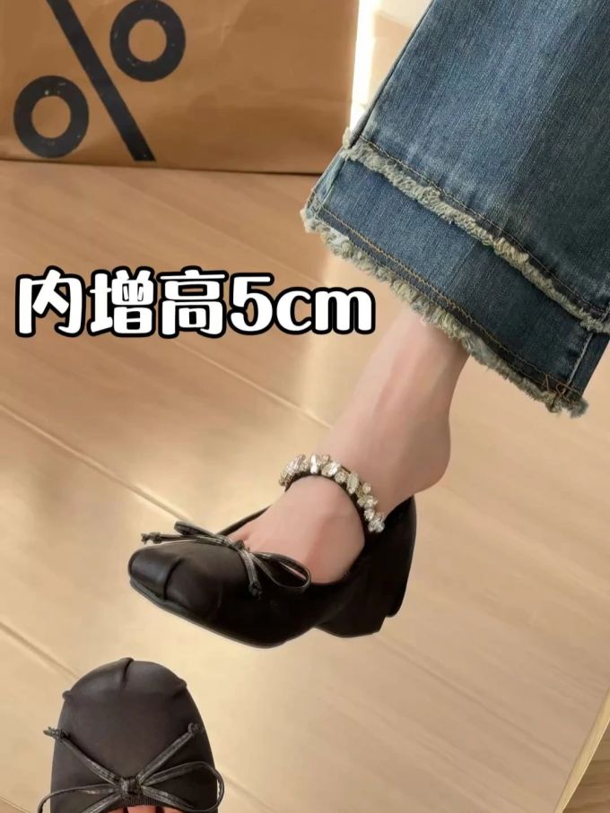 方头 中口鞋 皮革