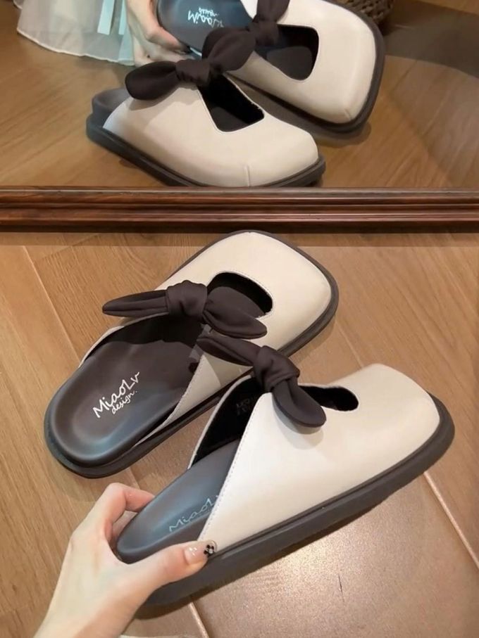 方头 浅口鞋 皮革