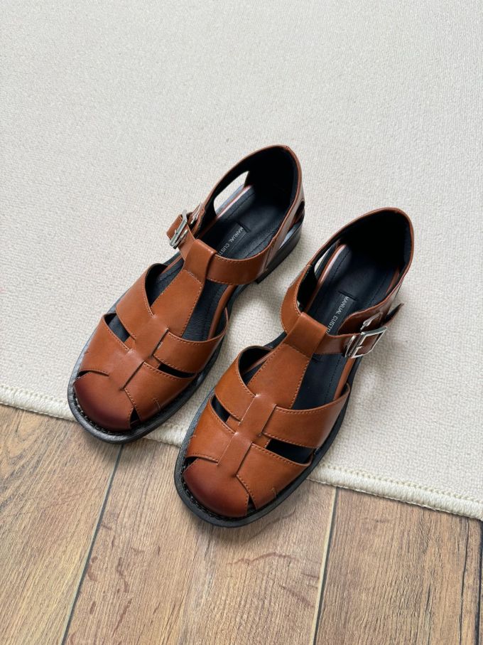 无帮 袢扣 皮革 