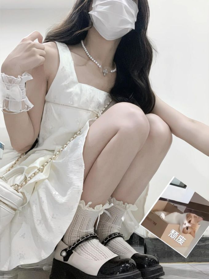 A型 无袖 荷叶边 蒸汽蓝色 月光灰色 蕾丝花边 性感 