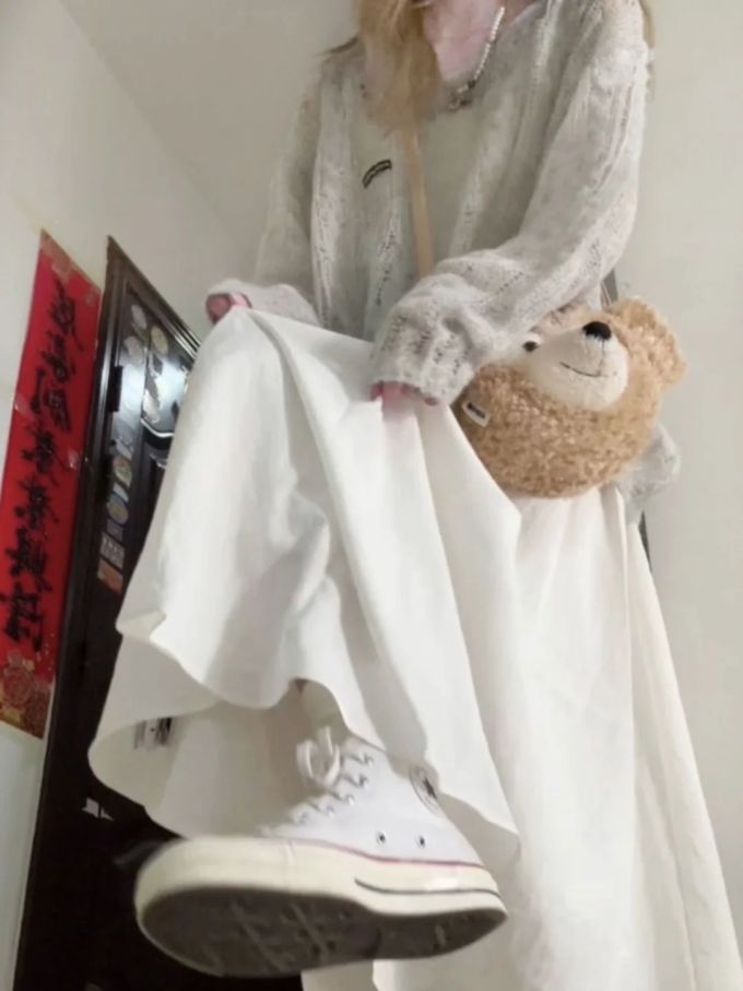 棉麻 A型 气泡白 月光灰色 
