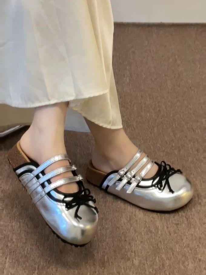圆头 中口鞋 皮革 