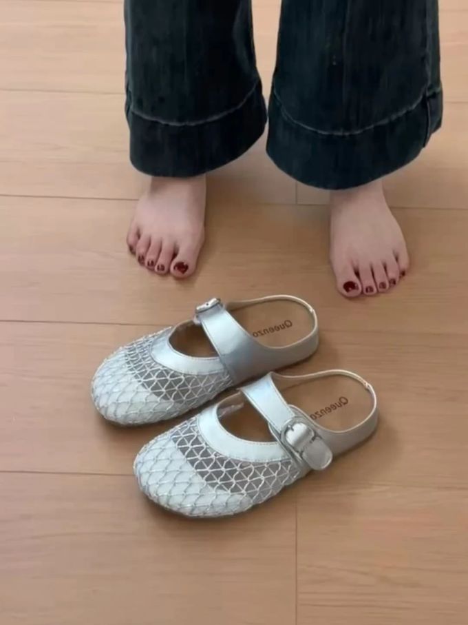 圆头 袢扣 中口鞋 皮革 