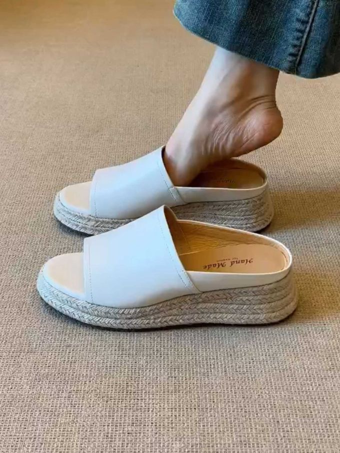 平底 无帮 皮革