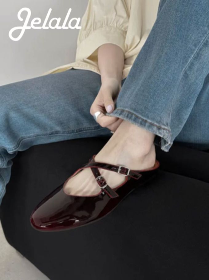 圆头 袢扣 中口鞋 皮革