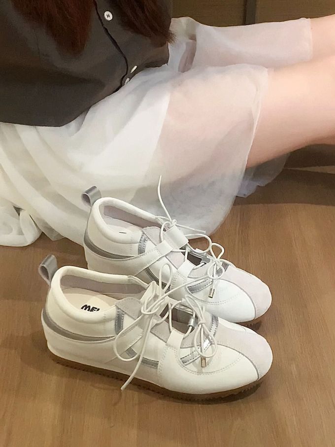 低帮 弹力绳 系带 皮革
