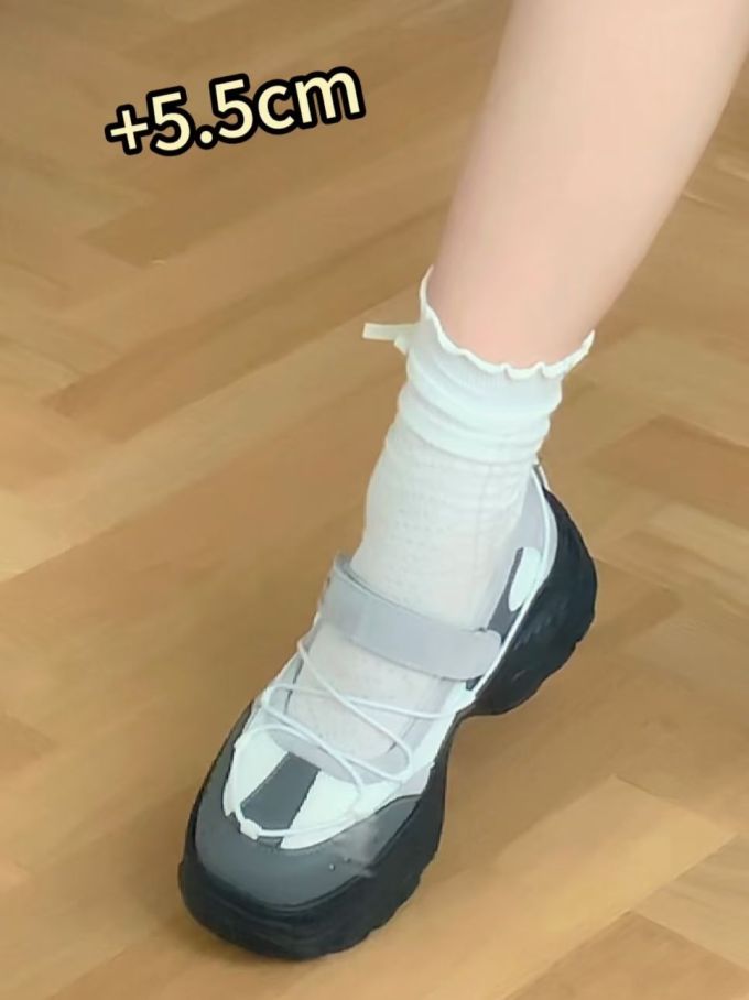 圆头 低帮 魔术贴 中口鞋 皮革