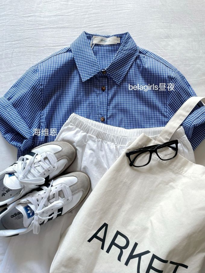 棉麻 衬衫领 中长袖 基础袖 满印&循环 青金石蓝 蔷薇辉石色 基础扣饰