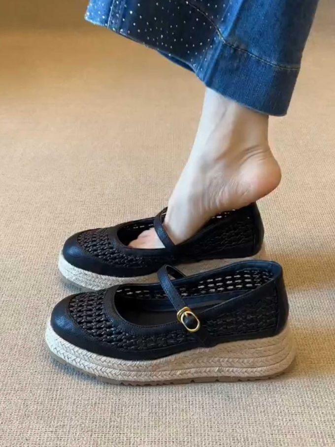 圆头 袢扣 中口鞋 皮革