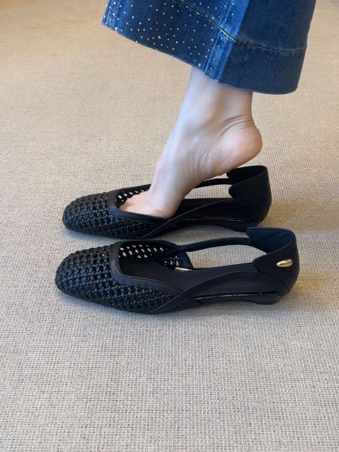 低帮 一脚蹬 中口鞋 网面