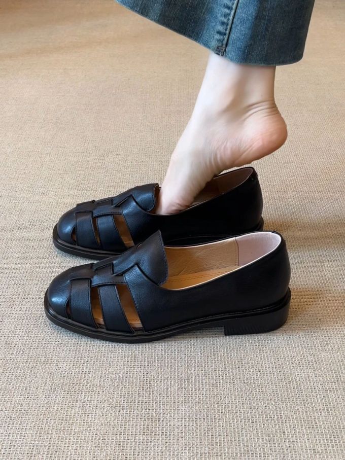 圆头 低帮 皮革
