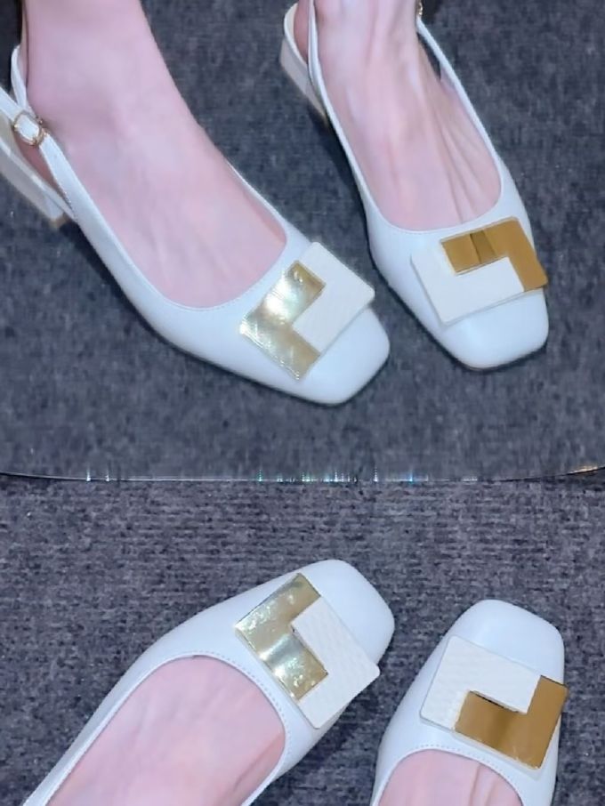 方头 中口鞋 皮革
