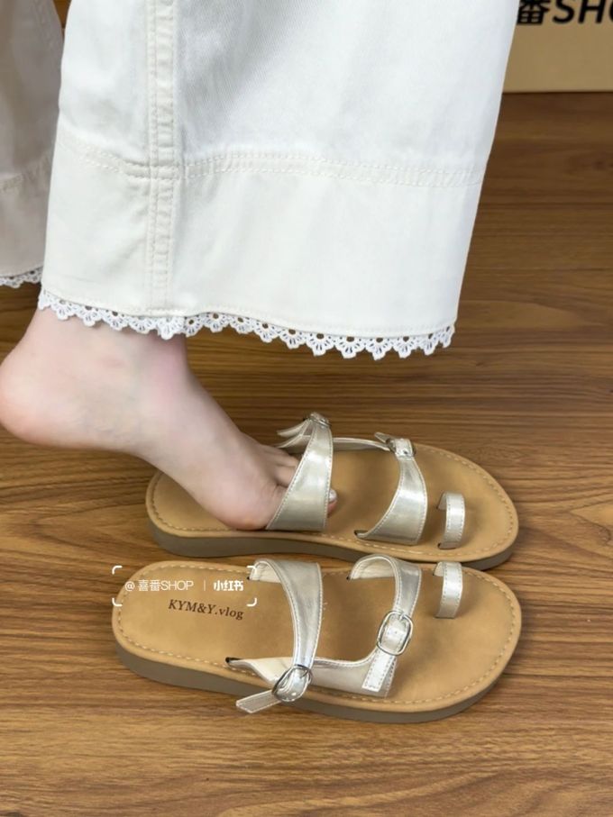 圆头 袢扣 中口鞋 皮革 