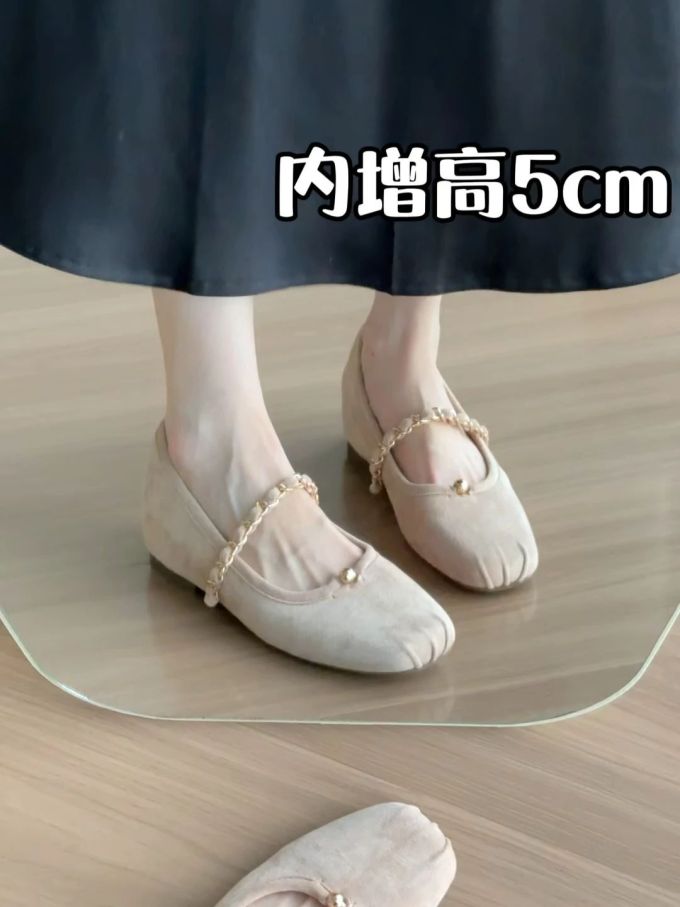 圆头 浅口鞋 皮革