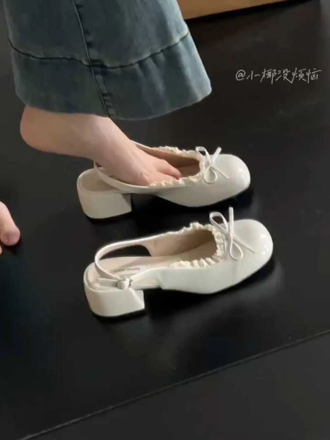 低跟 粗跟 无帮 皮革