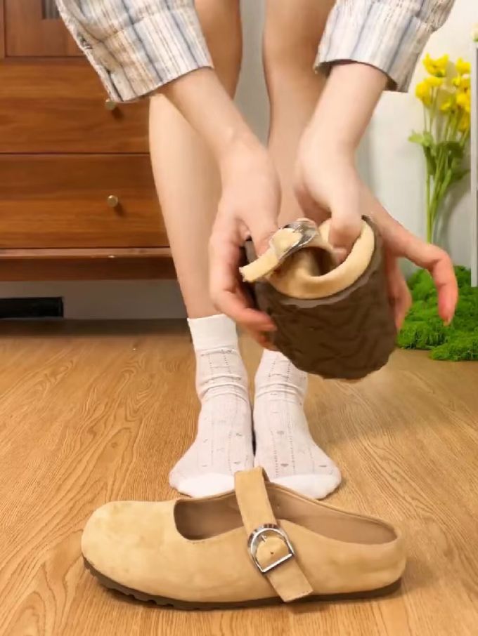 无帮 袢扣 皮革 
