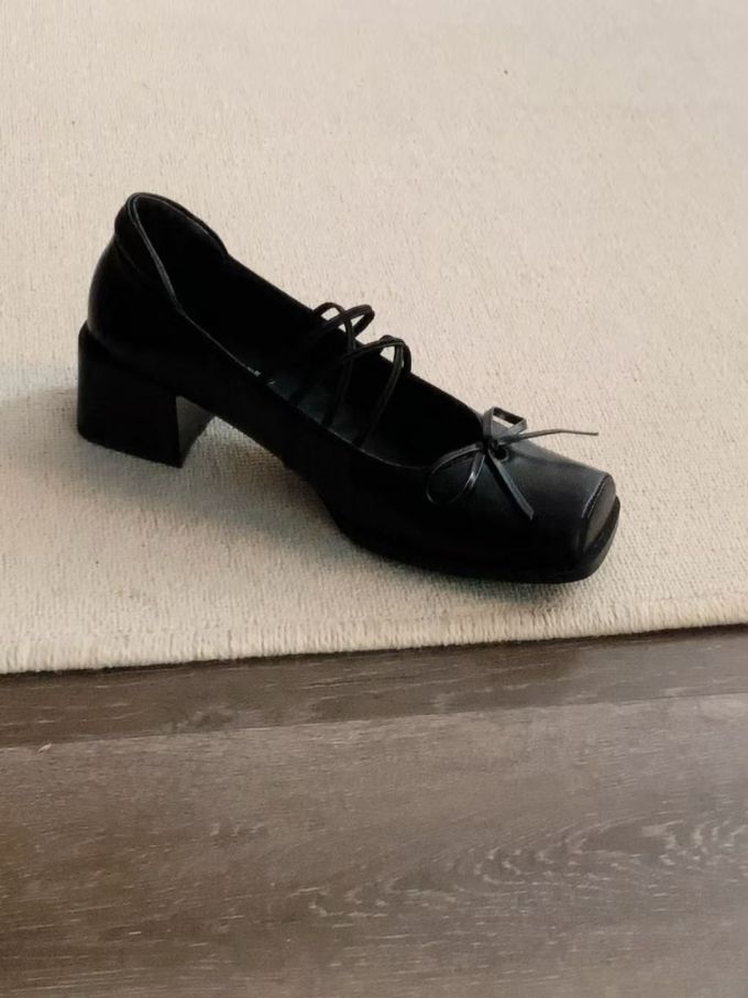 方头 中口鞋 皮革