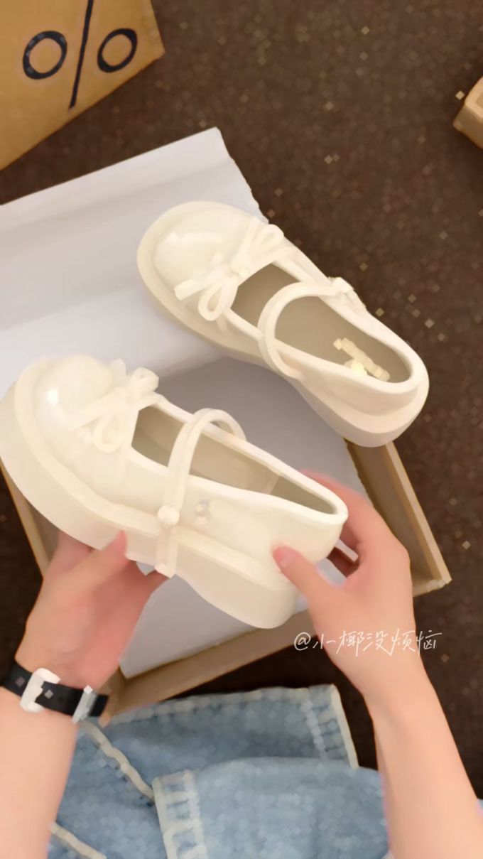 厚底 圆头 皮革 